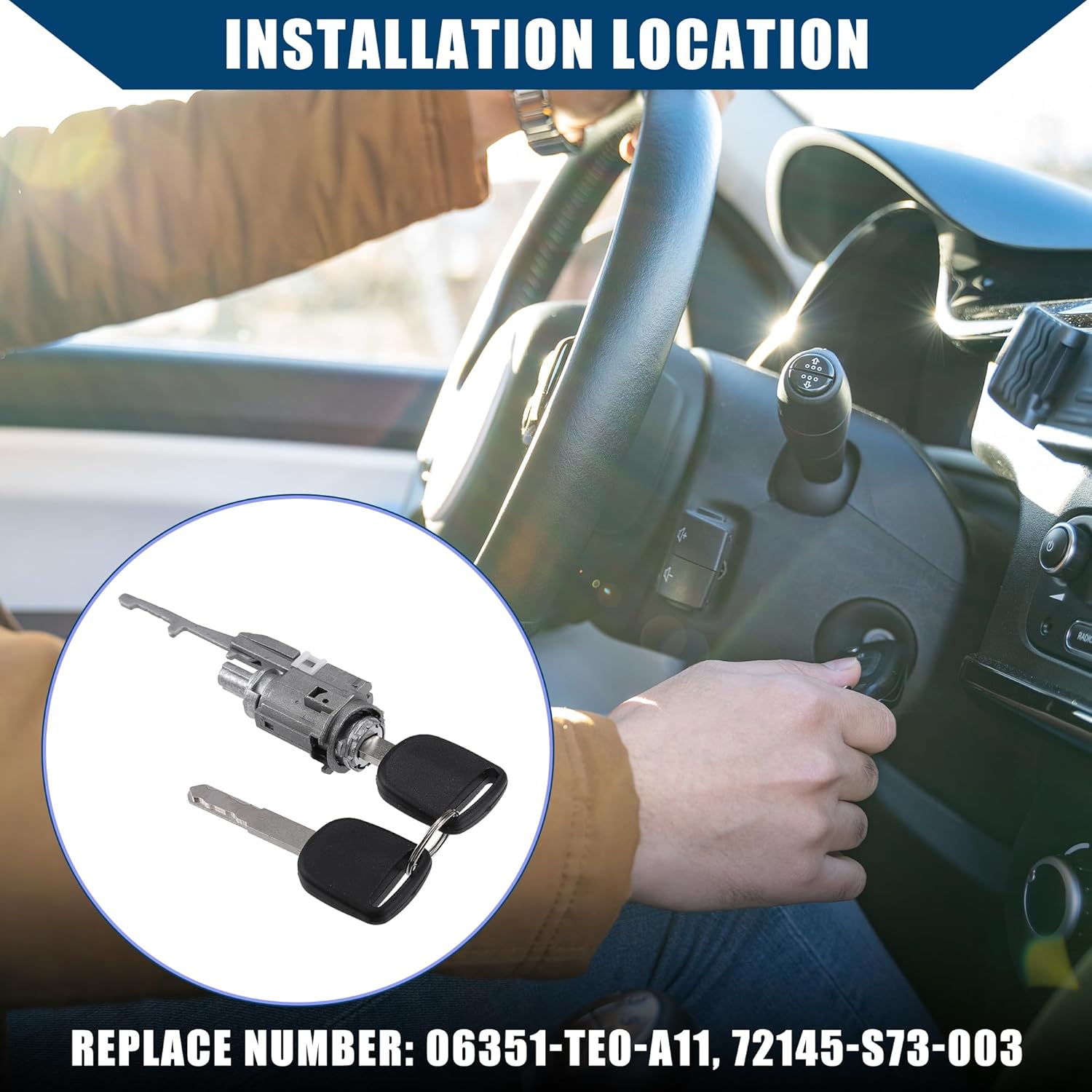 No.06351TE0A11/72145S73003 / Outer/Ignition Switch Cylinder Lock Front Door Lock Cylinder with Keys for Honda Civic 2003-2005 for Honda CR-V 05-06 /
No.06351TE0A11/72145S73003 / Outer/Ignition Switch Cylinder Lock Front Door Lock Cylinder with Keys for Honda Civic 2003-2005 for Honda CR-V 05-06 /
