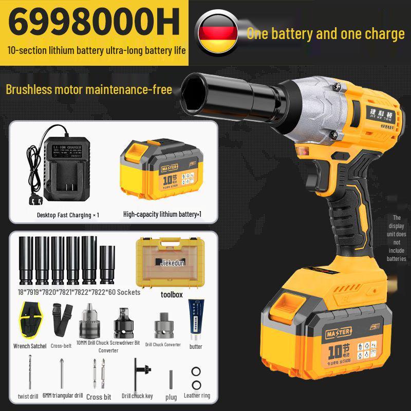 Jiekedun Brushless High Torque Electric Impact Wrench with Adjustable Tripod Stand for Industrial Auto Repair
Jiekedun Brushless High Torque Electric Impact Wrench with Adjustable Tripod Stand for Industrial Auto Repair