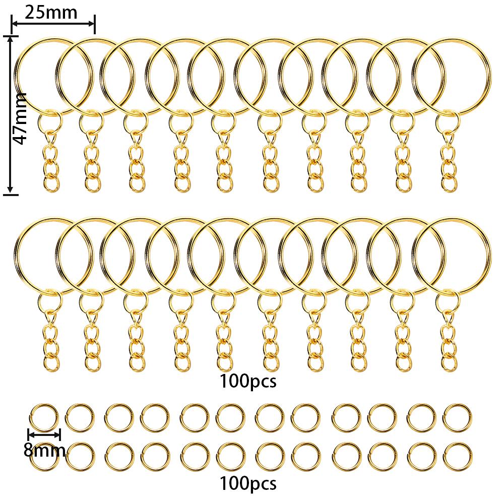 200pcs/pack 100pcs Keychain Key Rings and 100Pcs Jump Rings for Keychain Bag Pendants Holder Jewelry Making Accessories золотой
200pcs/pack 100pcs Keychain Key Rings and 100Pcs Jump Rings for Keychain Bag Pendants Holder Jewelry Making Accessories золотой