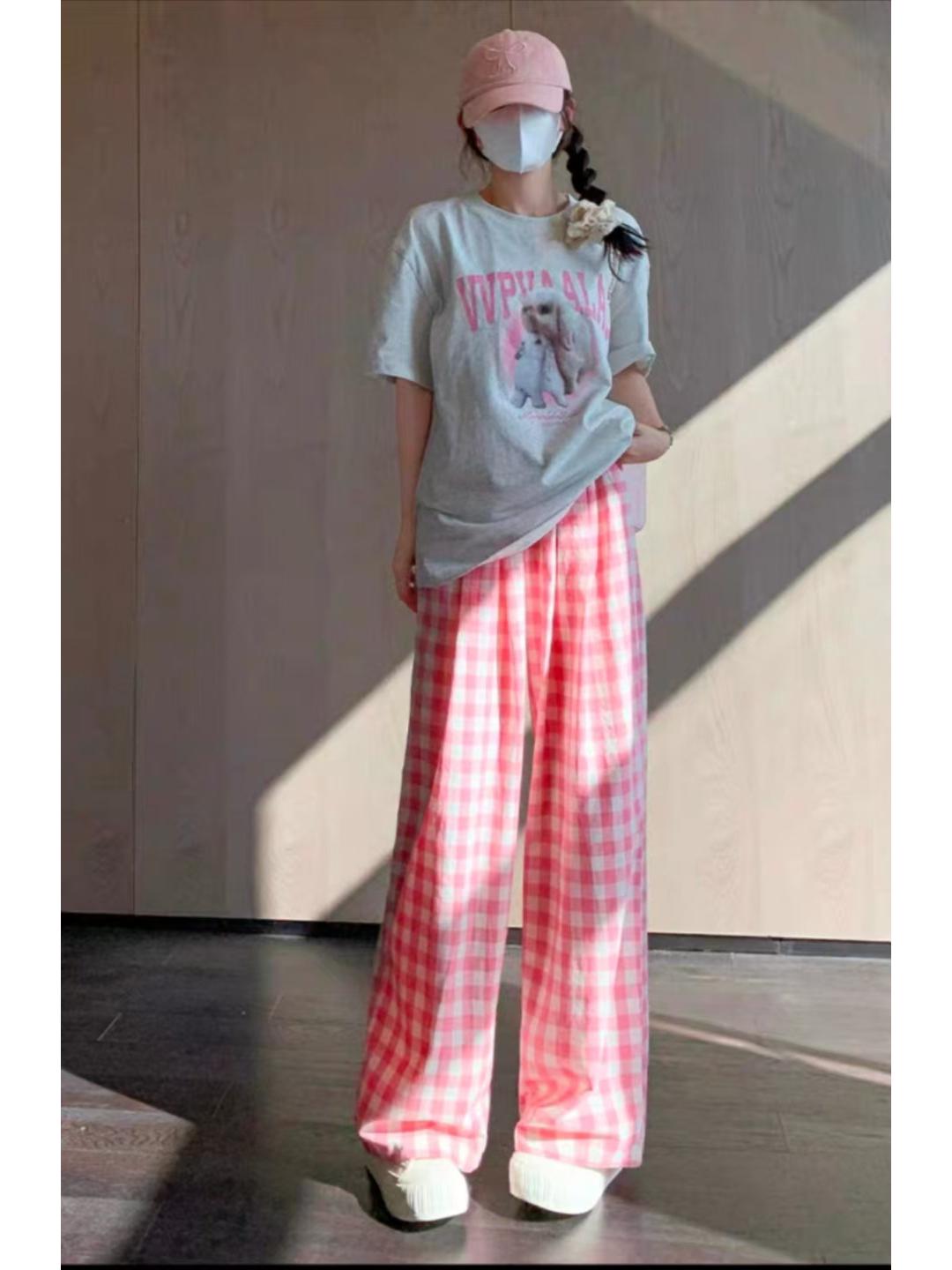 Women s Blue and White Plaid Wide-Leg Pants: 2025 Spring/Autumn Loose, Casual, Petite Straight-Leg, Floor-Length Trousers XL (116-125 jin)
Women s Blue and White Plaid Wide-Leg Pants: 2025 Spring/Autumn Loose, Casual, Petite Straight-Leg, Floor-Length Trousers XL (116-125 jin)