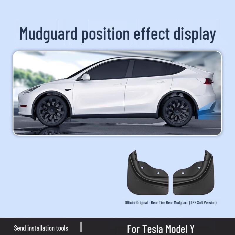 Брызговики TPE без сверления для Tesla Model Y/3 - Передние и задние
Брызговики TPE без сверления для Tesla Model Y/3 - Передние и задние