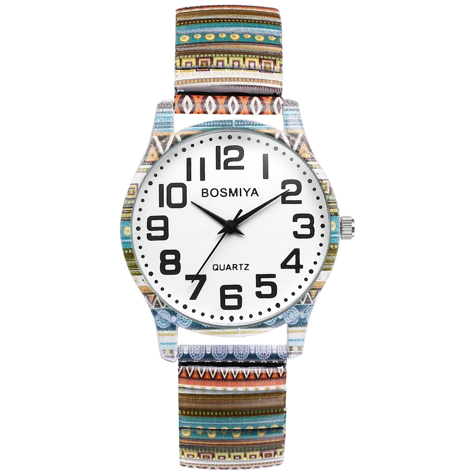 Эластичный ремешок Bohemia Seiko Часы с арабскими цифрами, легко читаемые, аналоговые кварцевые часы, водонепроницаемые, стильные, унисекс, модные, с цветочным принтом, эластичный ремешок
Эластичный ремешок Bohemia Seiko Часы с арабскими цифрами, легко читаемые, аналоговые кварцевые часы, водонепроницаемые, стильные, унисекс, модные, с цветочным принтом, эластичный ремешок