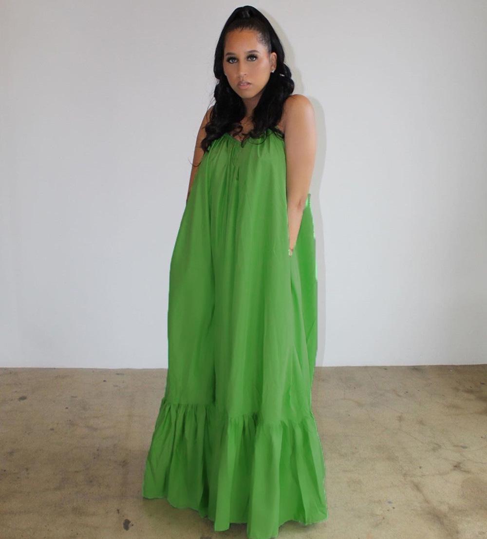 Popular European & American Spaghetti Strap Solid Maxi Dress - Sleeveless, Sexy, Summer, Long & Loose S
Popular European & American Spaghetti Strap Solid Maxi Dress - Sleeveless, Sexy, Summer, Long & Loose S