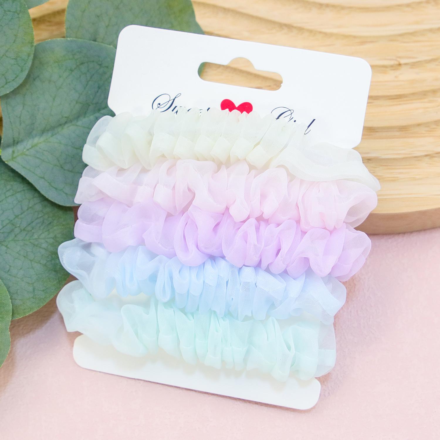 5 шт./набор Эластичные резинки для волос для девочек Шифоновые повязки на голову Мягкие резинки для волос с цветочным принтом Женские резинки для волос Держатель для хвостика Аксессуары для волос
5 шт./набор Эластичные резинки для волос для девочек Шифоновые повязки на голову Мягкие резинки для волос с цветочным принтом Женские резинки для волос Держатель для хвостика Аксессуары для волос