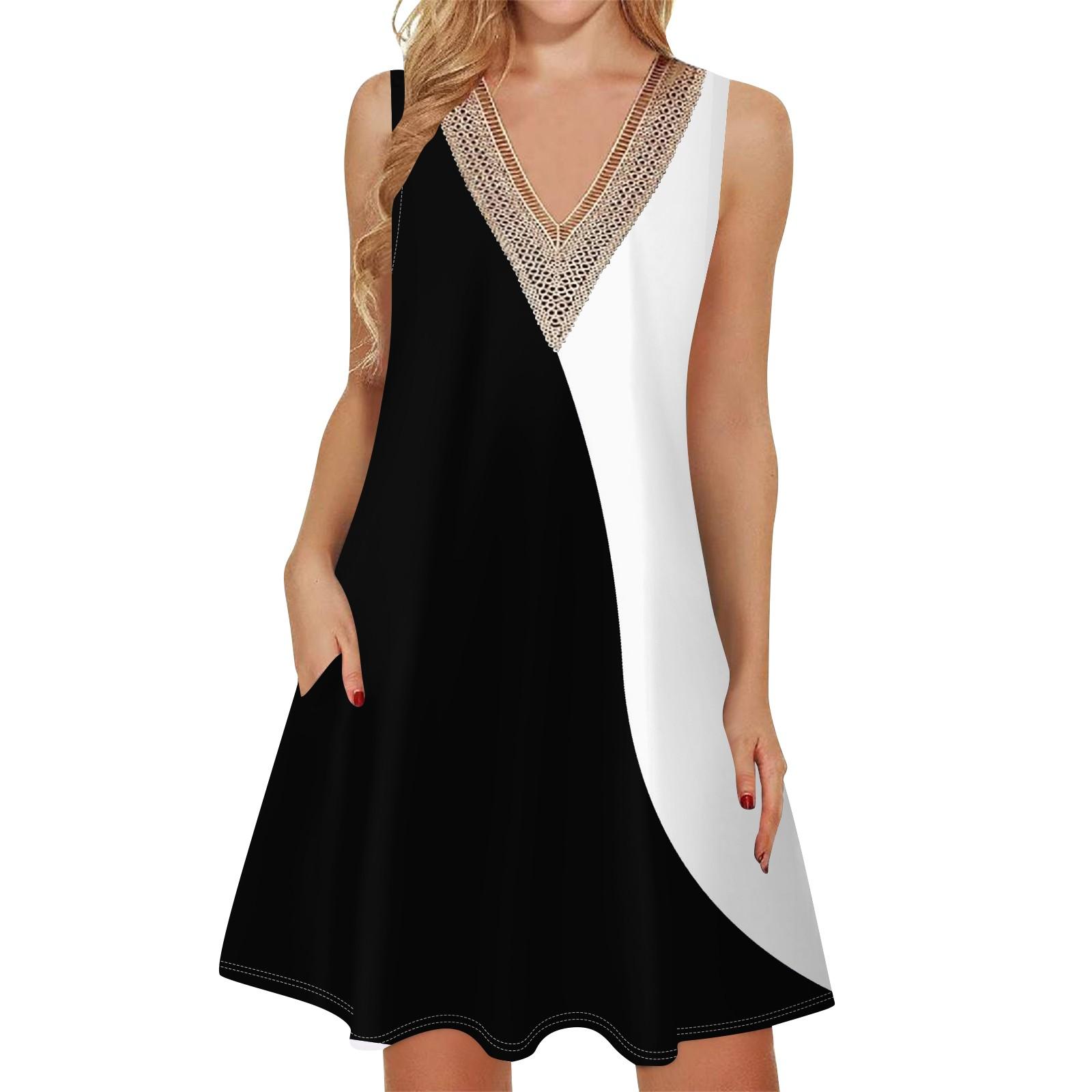 Женское летнее повседневное платье без рукавов, платье-майка с v-образным вырезом, свободное богемное платье L чёрный
Женское летнее повседневное платье без рукавов, платье-майка с v-образным вырезом, свободное богемное платье L чёрный