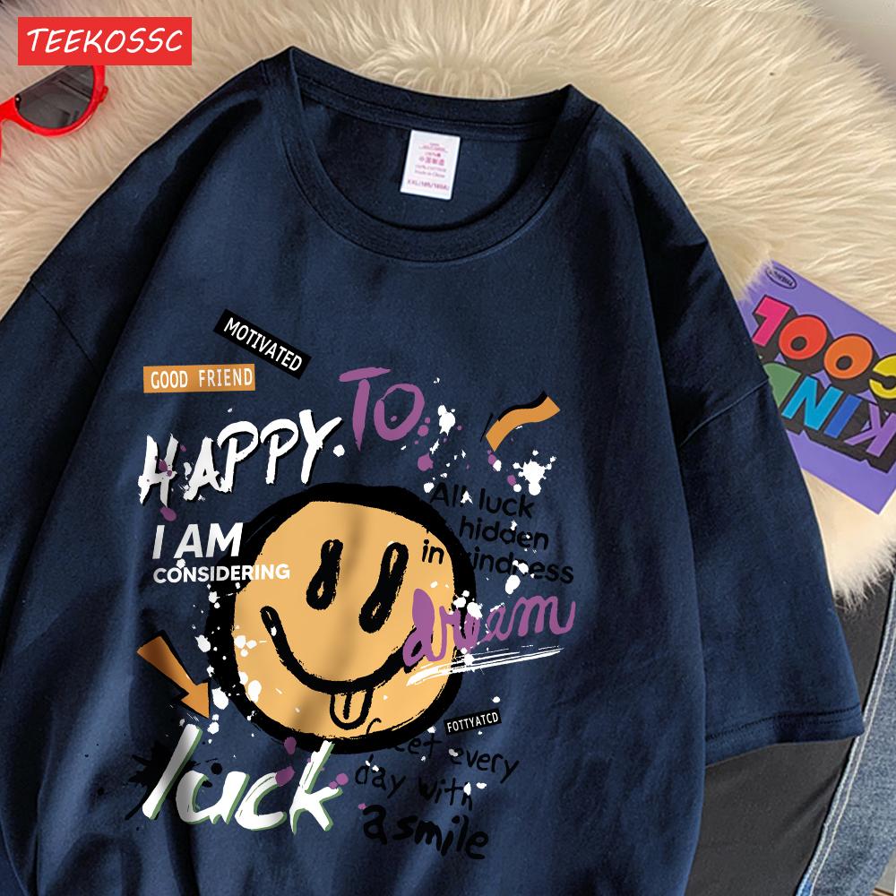Summer Cotton Women TShirts Fun Graffiti Cute Smiling Face Prints Tees Breathable Loose ONeck Casual Street Female Clothes 4XL
Summer Cotton Women TShirts Fun Graffiti Cute Smiling Face Prints Tees Breathable Loose ONeck Casual Street Female Clothes 4XL