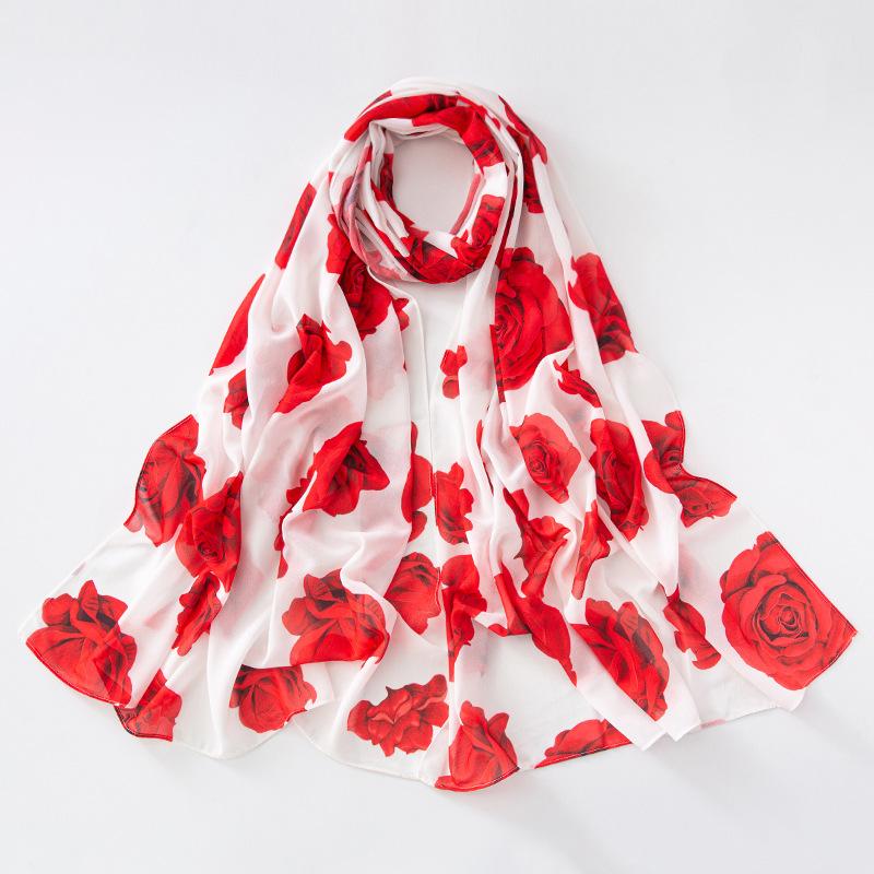 Rose Flower Print Hijab Chiffon Print Scarf Hijabs For Women Romantic Fashion Ladies Silk Shawl Turbans For Women Travel Shawl
Rose Flower Print Hijab Chiffon Print Scarf Hijabs For Women Romantic Fashion Ladies Silk Shawl Turbans For Women Travel Shawl