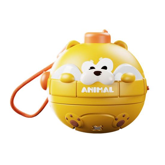 Мультяшный волчок с животными, детский пресс-спиннер со шнурком, интерактивная игрушка-гироскоп для малышей и мальчиков и девочек жёлтый