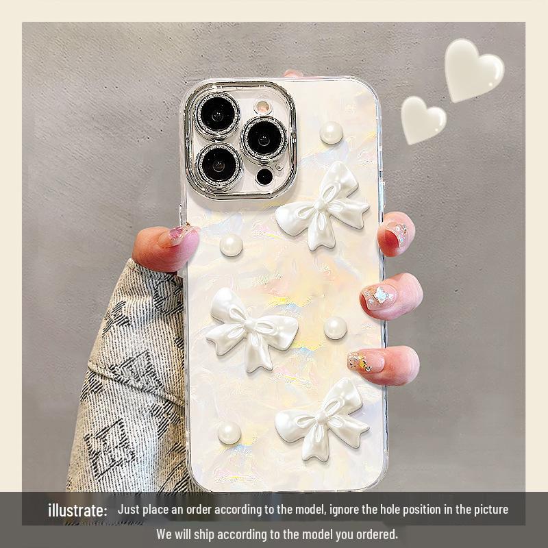 Pearl Bow Phone Case for iPhone 13-17 ProMax: Elegant 3D Luxury Design for Women iPhone 16 Pro Max
Pearl Bow Phone Case for iPhone 13-17 ProMax: Elegant 3D Luxury Design for Women iPhone 16 Pro Max