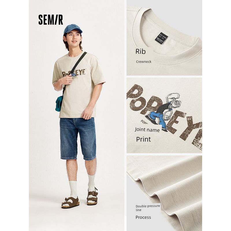 Senma Grand Sailor Joint-Name Short-Sleeved T-shirt Men s Cool Antibacterial Summer Couple Wear Loose Print Tops Fashion
Senma Grand Sailor Joint-Name Short-Sleeved T-shirt Men s Cool Antibacterial Summer Couple Wear Loose Print Tops Fashion