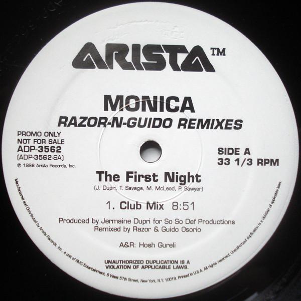 12inch Record MONICA - The First Night (Razor-N-Guido Remi ADP3562 Arista 1998 US Dance & Electronica Used
12inch Record MONICA - The First Night (Razor-N-Guido Remi ADP3562 Arista 1998 US Dance & Electronica Used