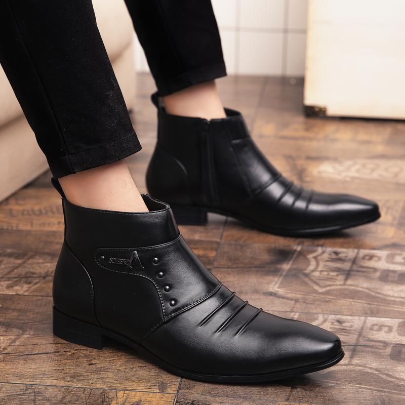 2025 autumn and winter new men s pointed casual shoes British retro high-top small leather shoes fashion trend men s shoes 39 коричневий
2025 autumn and winter new men s pointed casual shoes British retro high-top small leather shoes fashion trend men s shoes 39 коричневий