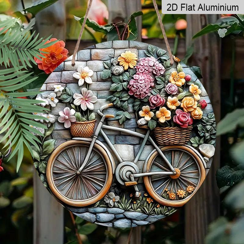 2D Flat Aluminum Wall Art Featuring Flowers and Bicycles, Rustic Country Style, 7.87 Inches × 7.87 Inches, Holiday Gift, Suitable for Homes, Studios 1pc
2D Flat Aluminum Wall Art Featuring Flowers and Bicycles, Rustic Country Style, 7.87 Inches × 7.87 Inches, Holiday Gift, Suitable for Homes, Studios 1pc