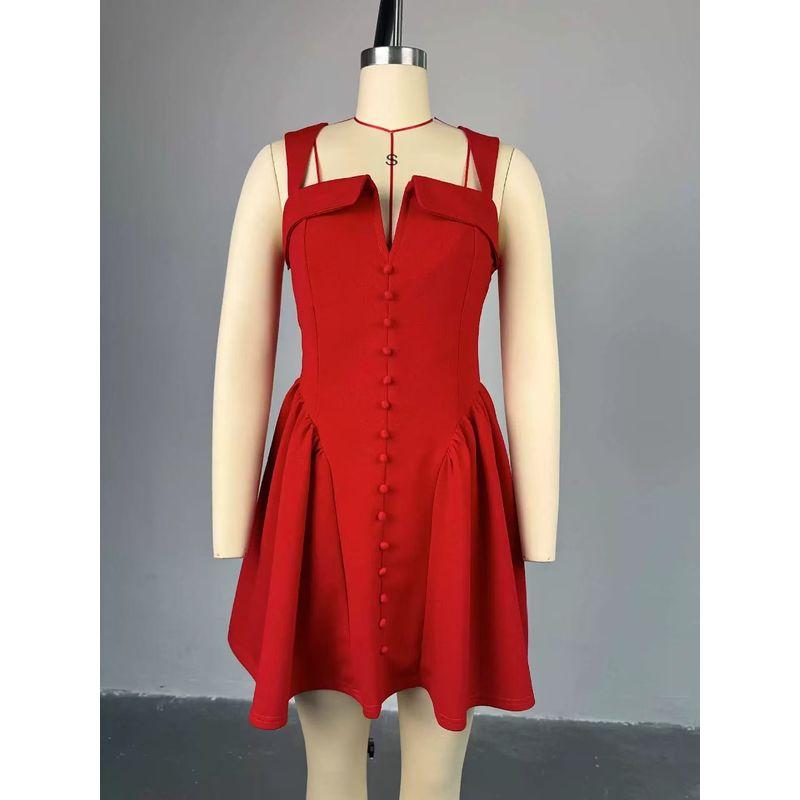 Fashion New Sexy Sling Backless Slim Fit Dress Square Neck High Waisted Dress Red XL
Fashion New Sexy Sling Backless Slim Fit Dress Square Neck High Waisted Dress Red XL