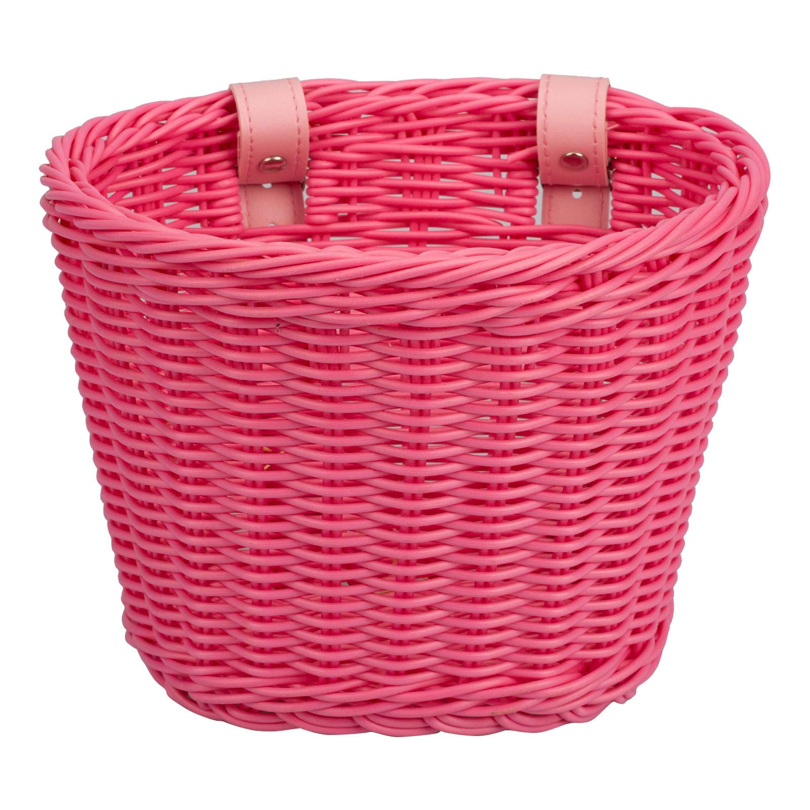 Корзина для велосипеда на передний руль для детей и взрослых, плетеная корзина для велосипеда, водонепроницаемая, с кожаными ремнями, корзина для аксессуаров One Size