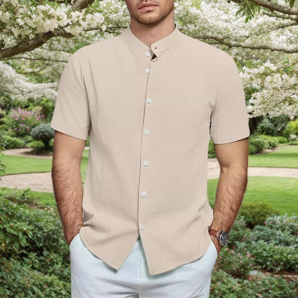 Men s 100% COTTON Linen Shirts Short Sleeve Stand-collar Casual Beach Holiday Home Daily Shirts M хакі
Men s 100% COTTON Linen Shirts Short Sleeve Stand-collar Casual Beach Holiday Home Daily Shirts M хакі
