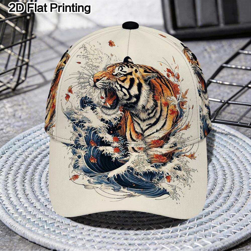 Lightweight Baseball Cap Featuring a 2D Flat Design of a Tiger Among Waves Equipped with a Snap Closure Perfect for Travel
Lightweight Baseball Cap Featuring a 2D Flat Design of a Tiger Among Waves Equipped with a Snap Closure Perfect for Travel