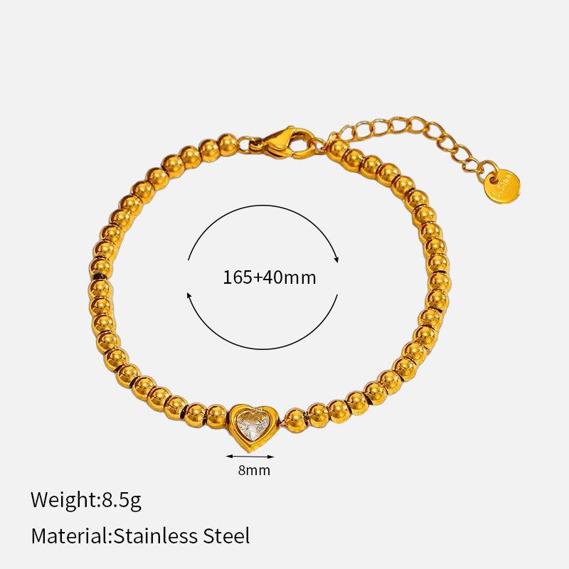 18K Gold Beaded Diamond Inlaid Titanium Steel Bracelet For Women Luxury Premium Stainless Steel Jewelry Tarnish Free 2
18K Gold Beaded Diamond Inlaid Titanium Steel Bracelet For Women Luxury Premium Stainless Steel Jewelry Tarnish Free 2