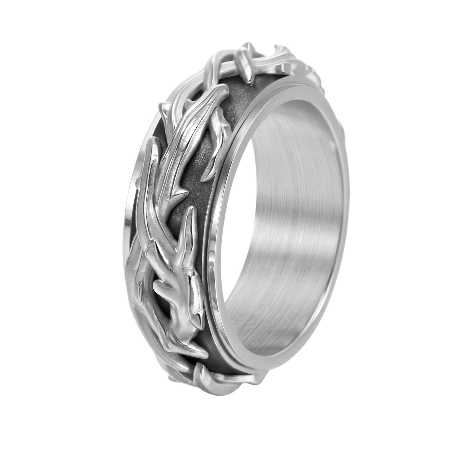 Vintage Thorn Vine Men Finger Ring Fashion Stainless Steel Jewelry One Size срібний
Vintage Thorn Vine Men Finger Ring Fashion Stainless Steel Jewelry One Size срібний