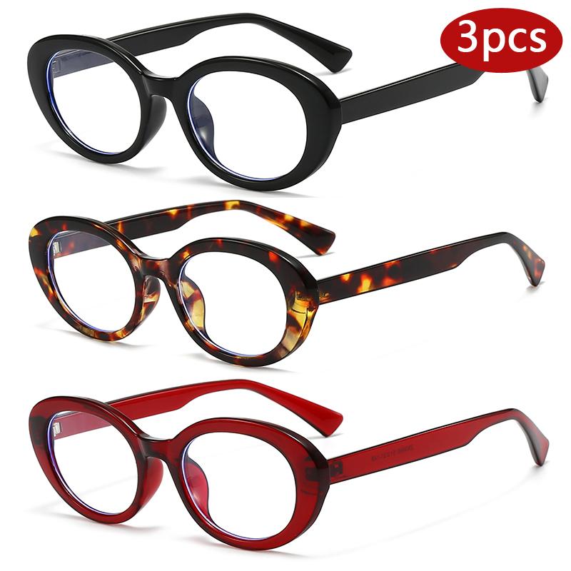 Car Glasses 3pcs New Simple Style Oval Glasses FrameTrendy Brand Women Men Thick Frame Eyewear Anti Blue Light Eyeglasses
Car Glasses 3pcs New Simple Style Oval Glasses FrameTrendy Brand Women Men Thick Frame Eyewear Anti Blue Light Eyeglasses