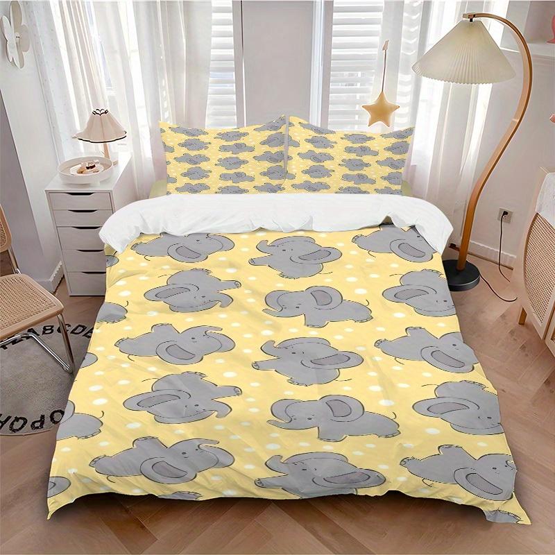 3pcs Animal-themed Elephant Pattern Soft and Comfortable Breathability, Bedding Set, Machine Washable, Suitable for All Seasons109 135x200cm
3pcs Animal-themed Elephant Pattern Soft and Comfortable Breathability, Bedding Set, Machine Washable, Suitable for All Seasons109 135x200cm