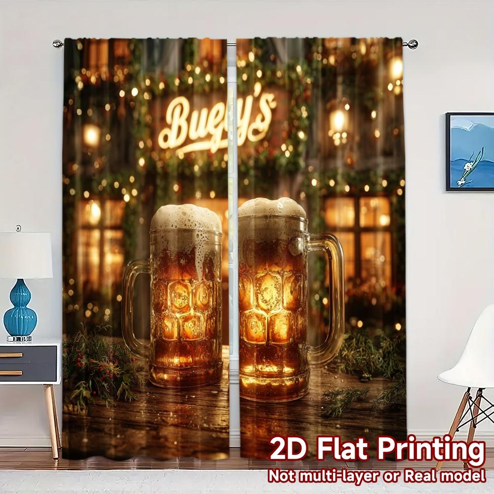 Set Of 2 Flat Printing Curtains Without Rod Beercheers Popular Window Treatment Versatile Polyester Fabric Curtain W100*H70(CM)-Rod Pocket&1PCS
Set Of 2 Flat Printing Curtains Without Rod Beercheers Popular Window Treatment Versatile Polyester Fabric Curtain W100*H70(CM)-Rod Pocket&1PCS