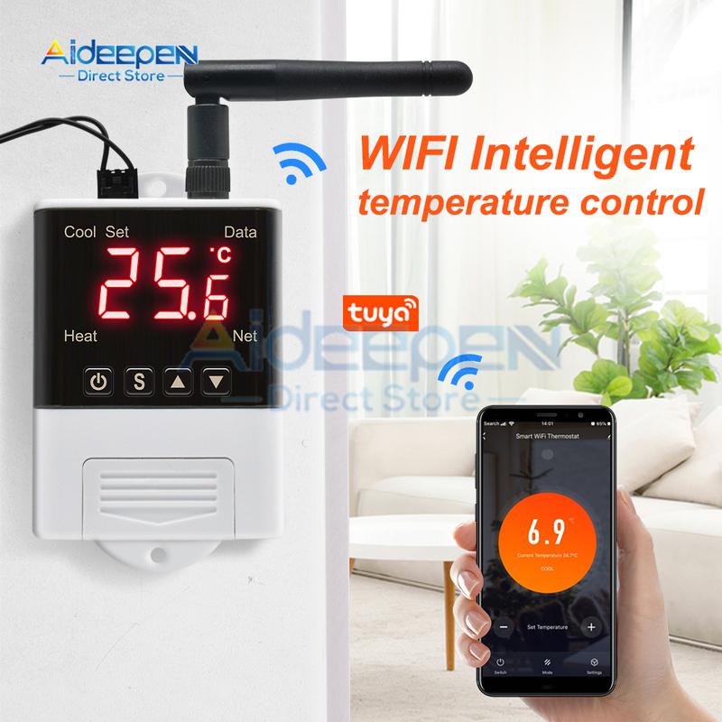 DTC1201 AC 110V 220V Thermostat NTC Sensor Digital Display WiFi Temperature Controller Electronic Digital Thermoregulator W3001
DTC1201 AC 110V 220V Thermostat NTC Sensor Digital Display WiFi Temperature Controller Electronic Digital Thermoregulator W3001