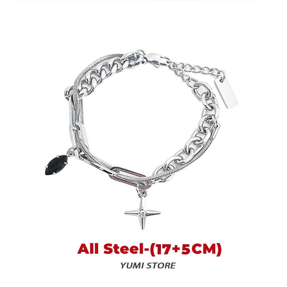 2025 Retro Black Star Titanium Steel Bracelet For Men Women Trend Hip Hop Unisex Cool Stuff Kpop Luxury Accessories
2025 Retro Black Star Titanium Steel Bracelet For Men Women Trend Hip Hop Unisex Cool Stuff Kpop Luxury Accessories