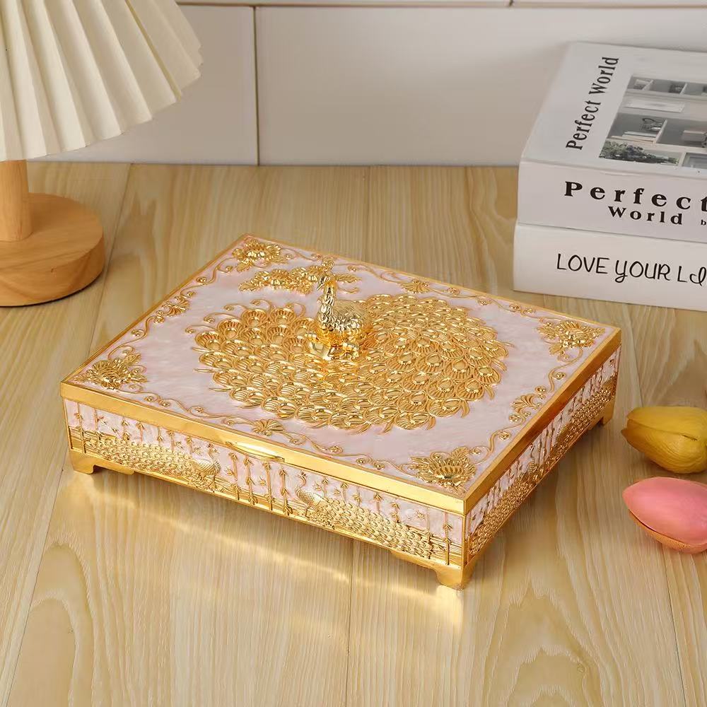 Bracelet Storage Box Jewelry Organizer,Four Grids 3DPeacock Pattern Large Size Alloy Necklace Ring Storage Jar Dresser Display 8.85 in
Bracelet Storage Box Jewelry Organizer,Four Grids 3DPeacock Pattern Large Size Alloy Necklace Ring Storage Jar Dresser Display 8.85 in