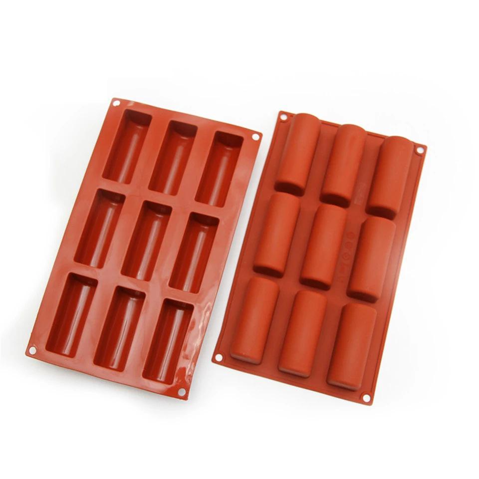 9-Cavity Semi-Cylindrical Silicone Mold for Cake, Mousse, Chocolate, Foie Gras, and Ice Cubes
9-Cavity Semi-Cylindrical Silicone Mold for Cake, Mousse, Chocolate, Foie Gras, and Ice Cubes