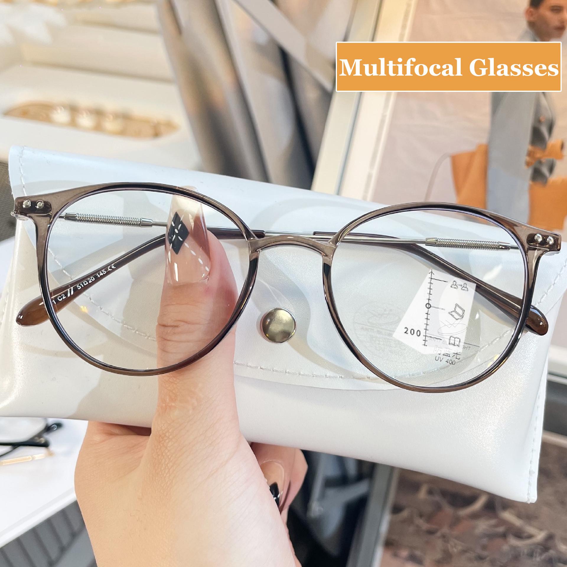 Finished Multifocal Presbyopia Glasses Fashion Round Frame Progressive Reading Eyeglasses with Diopter +1.0 To +4.0 Unisex
Finished Multifocal Presbyopia Glasses Fashion Round Frame Progressive Reading Eyeglasses with Diopter +1.0 To +4.0 Unisex