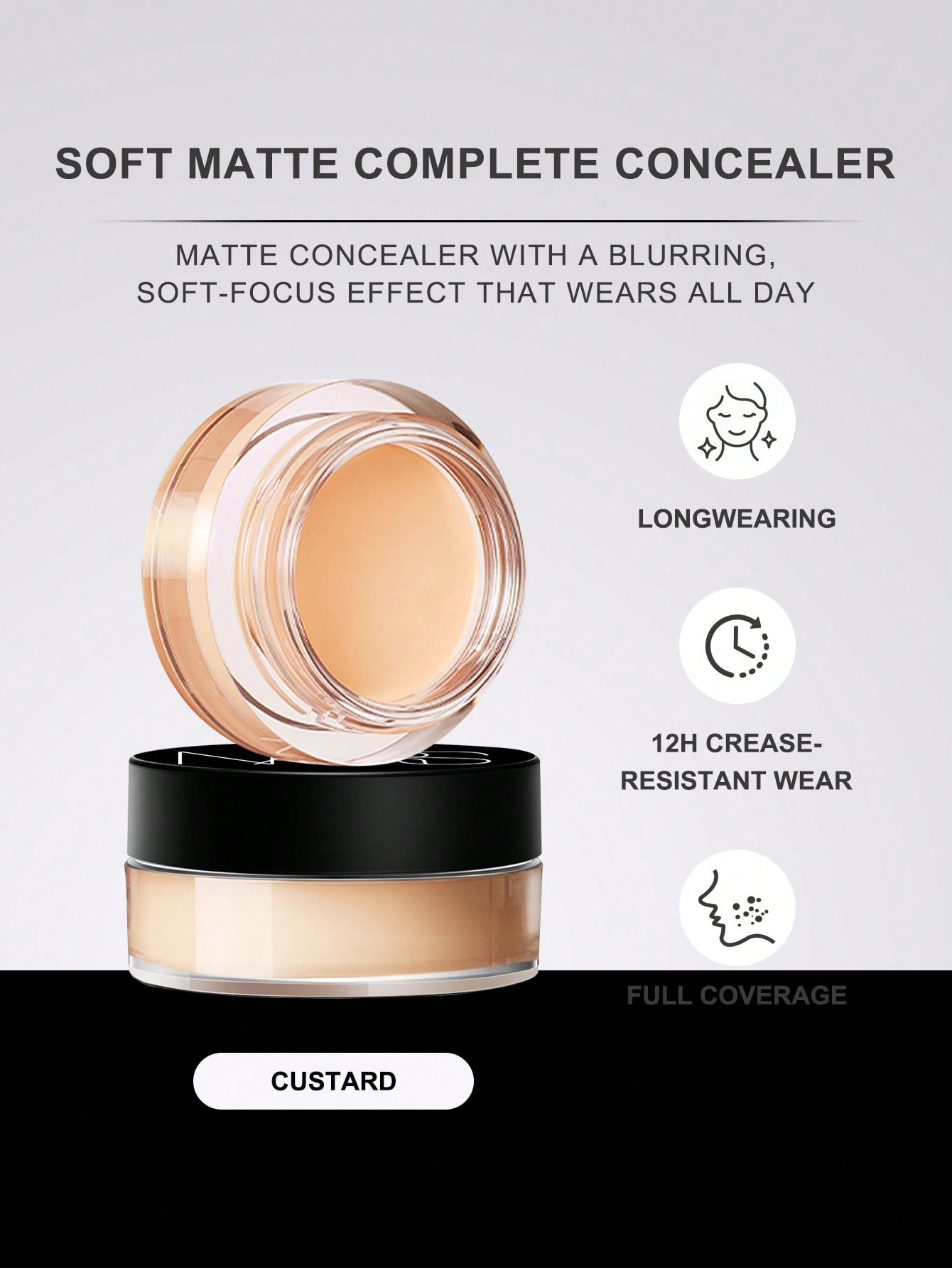 NARS Soft Matte Complete Concealer 6.2г Холодні підтони Світло-середній Водостійкий Потостійкий Стійкий Консилер для обличчя #M1 CUSTARD
NARS Soft Matte Complete Concealer 6.2г Холодні підтони Світло-середній Водостійкий Потостійкий Стійкий Консилер для обличчя #M1 CUSTARD