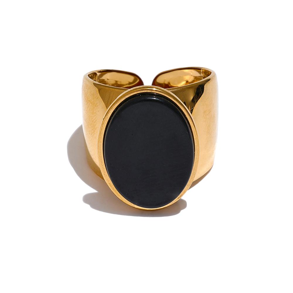 Yhpup PVD Plated Stone Stainless Steel Gold Color Wide Ring Summer Trendy Fashion Jewelry Accessories Bijoux 7
Yhpup PVD Plated Stone Stainless Steel Gold Color Wide Ring Summer Trendy Fashion Jewelry Accessories Bijoux 7