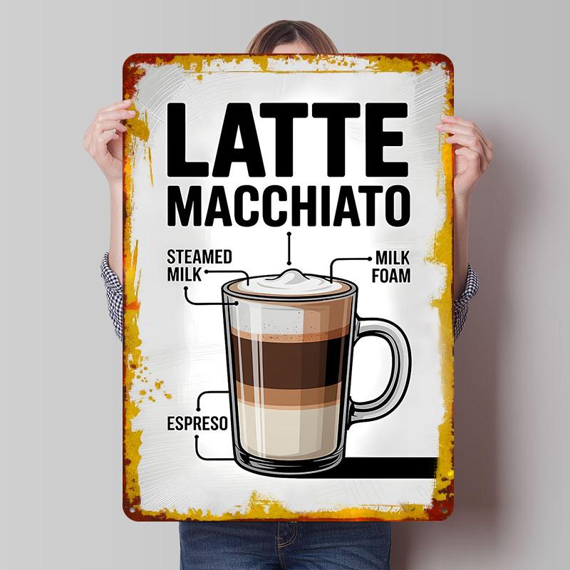 Latte Macchiato Coffee Recipe Diagram Poster Customized Wall Art Vintage Metal Signs Retro Tin Plaque for Man Cave Home Decor 20x30cm(7.8x11.8inch)
Latte Macchiato Coffee Recipe Diagram Poster Customized Wall Art Vintage Metal Signs Retro Tin Plaque for Man Cave Home Decor 20x30cm(7.8x11.8inch)