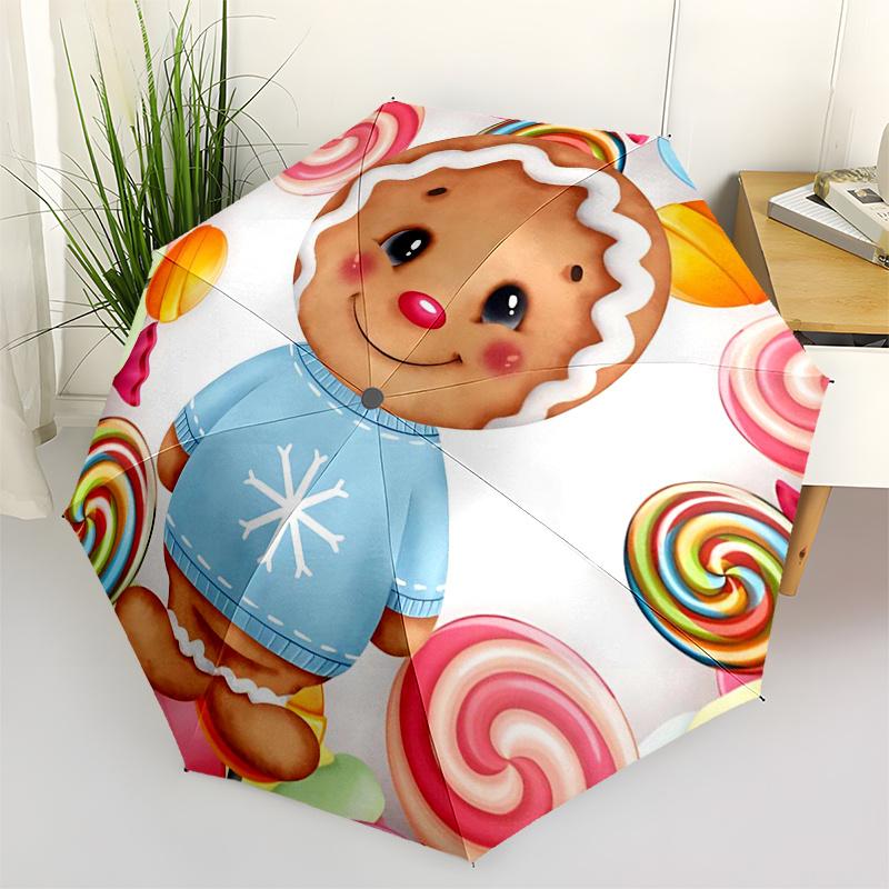 Gingerbread Man Themed Travel Umbrella 8 Ribs Automatic Opening and Closing,Portable Folding Design,Compact and Stylish Umbrella Suitable
Gingerbread Man Themed Travel Umbrella 8 Ribs Automatic Opening and Closing,Portable Folding Design,Compact and Stylish Umbrella Suitable