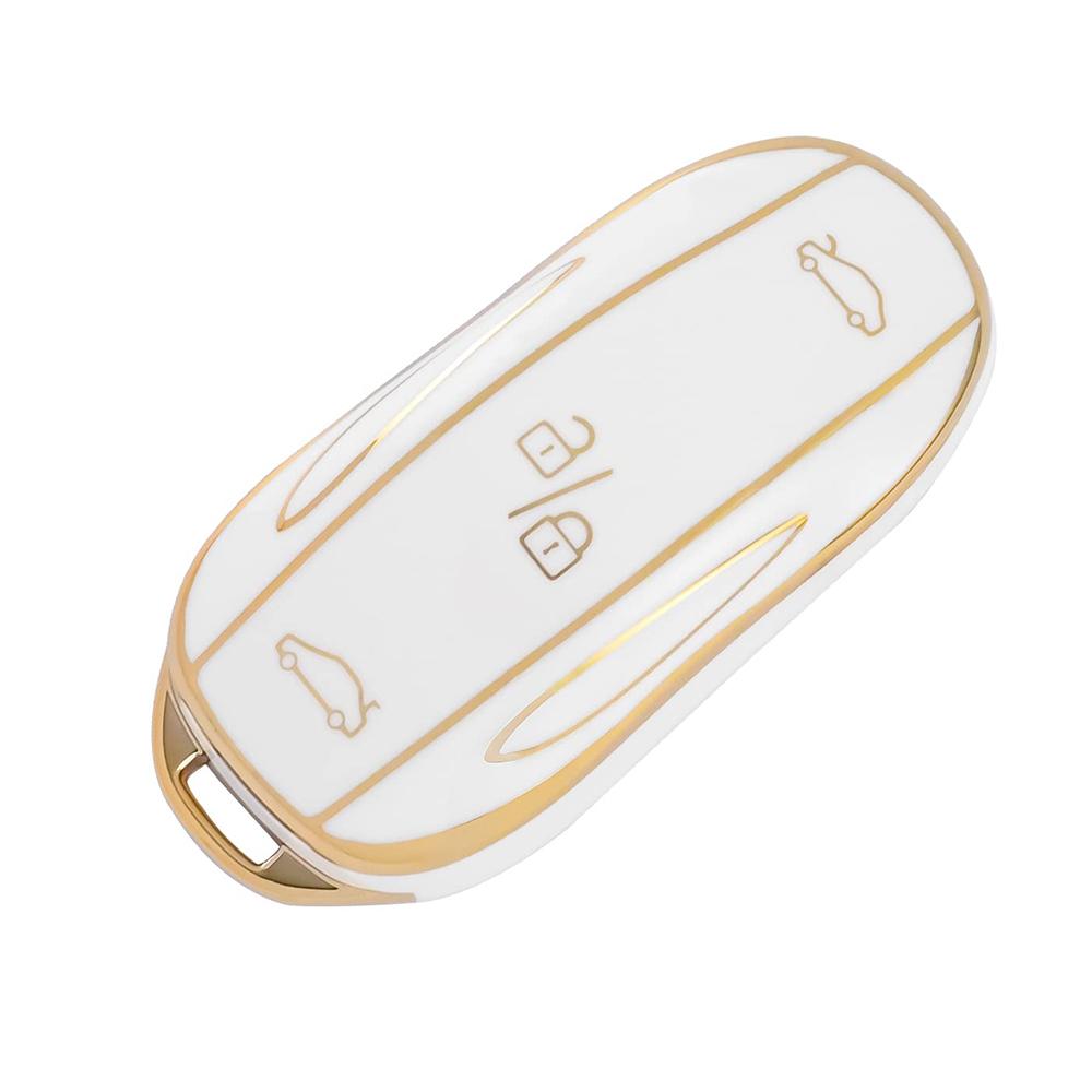 Car Remote Key Case Smart Keyless Cover Protection Shell Fob For Tesla Model 3 Model S Model Y Model M Auto Interior Accessories біле золото кольору
Car Remote Key Case Smart Keyless Cover Protection Shell Fob For Tesla Model 3 Model S Model Y Model M Auto Interior Accessories біле золото кольору