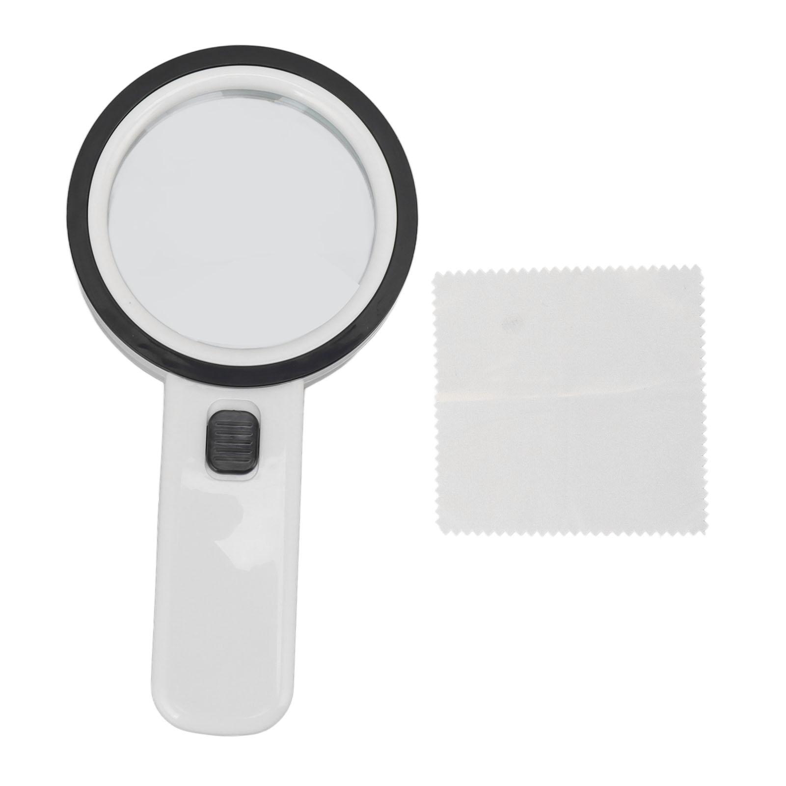 30X Handheld Large Magnifying Glass UV Banknote Inspection Magnifying Glass 12 LED Illuminated
30X Handheld Large Magnifying Glass UV Banknote Inspection Magnifying Glass 12 LED Illuminated