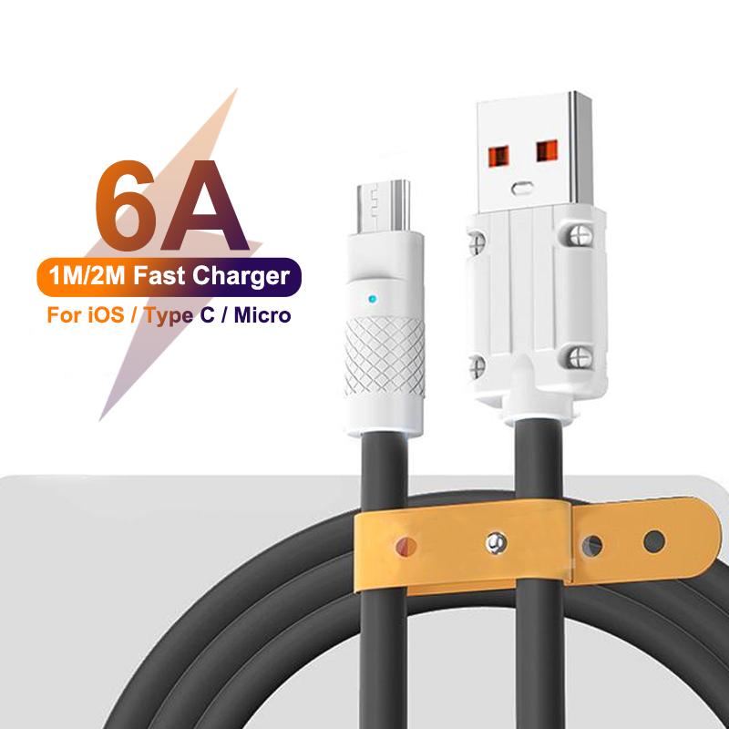 6A Сверхбыстрая зарядка Type-C Жидкий силиконовый кабель Быстрая зарядка USB-кабель для Xiaomi Huawei Samsung iPhone 14 13 Bold Data Line 
6A Сверхбыстрая зарядка Type-C Жидкий силиконовый кабель Быстрая зарядка USB-кабель для Xiaomi Huawei Samsung iPhone 14 13 Bold Data Line