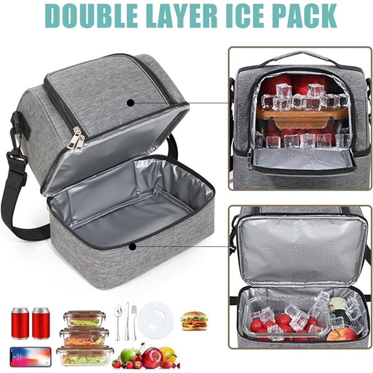 Insulated Lunch Bag for Men & Women, Double-Layer Leakproof Cooler with Adjustable Strap for Office, Picnic, Beach China Mainland
Insulated Lunch Bag for Men & Women, Double-Layer Leakproof Cooler with Adjustable Strap for Office, Picnic, Beach China Mainland