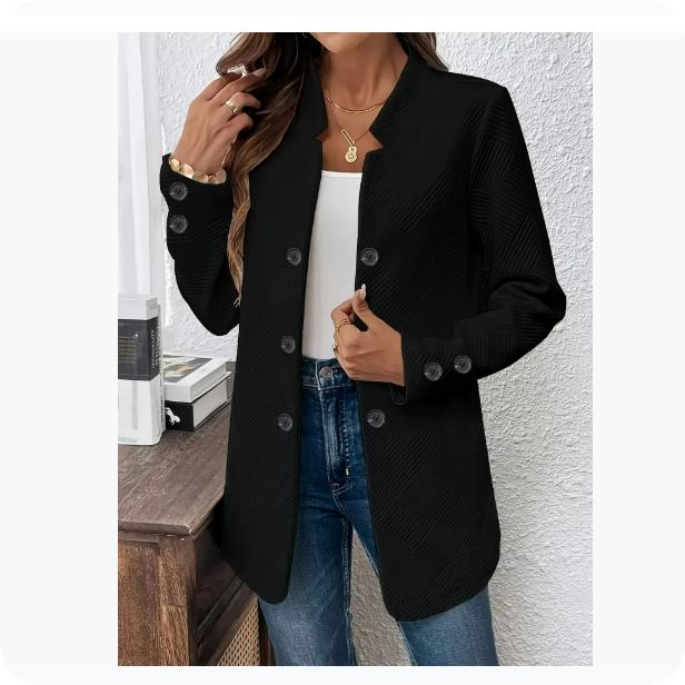 Осенне-зимний женский модный костюм-пиджак на двух пуговицах с тремя зернами XXL чёрный
Осенне-зимний женский модный костюм-пиджак на двух пуговицах с тремя зернами XXL чёрный