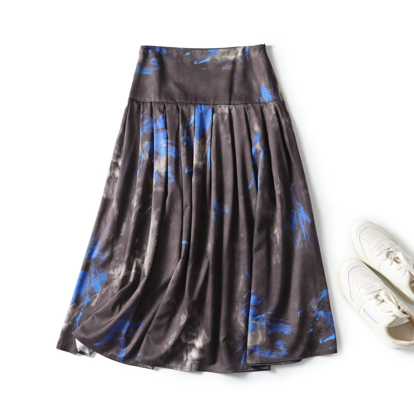 Spring 2025 Women s Color Block Print Pleated A-Line Midi Skirt Medium темно-коричневого кольору
Spring 2025 Women s Color Block Print Pleated A-Line Midi Skirt Medium темно-коричневого кольору