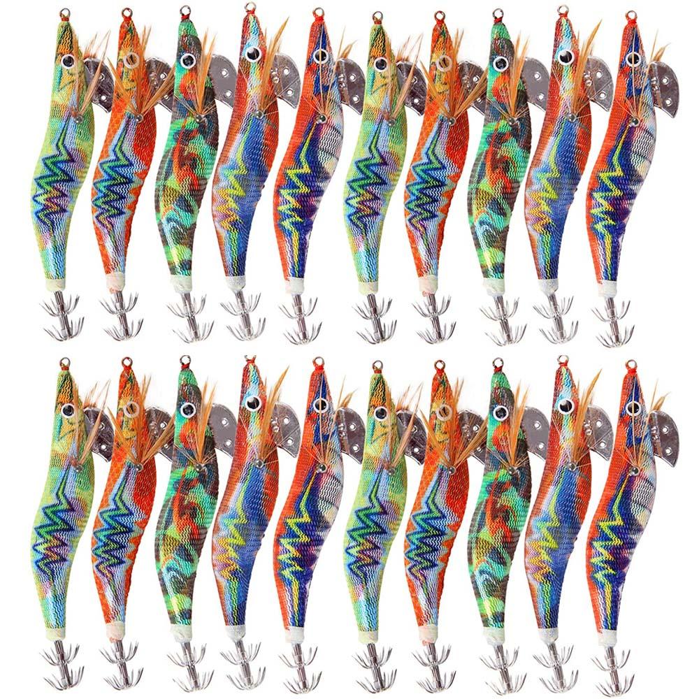 30Pcs/20Pcs/10Pcs Wooden Shrimp Fishing Lure Squid Jig Fishing Hook Octopus Cuttlefish Artificial Jigging Lures Hard Bait 2.5
30Pcs/20Pcs/10Pcs Wooden Shrimp Fishing Lure Squid Jig Fishing Hook Octopus Cuttlefish Artificial Jigging Lures Hard Bait 2.5