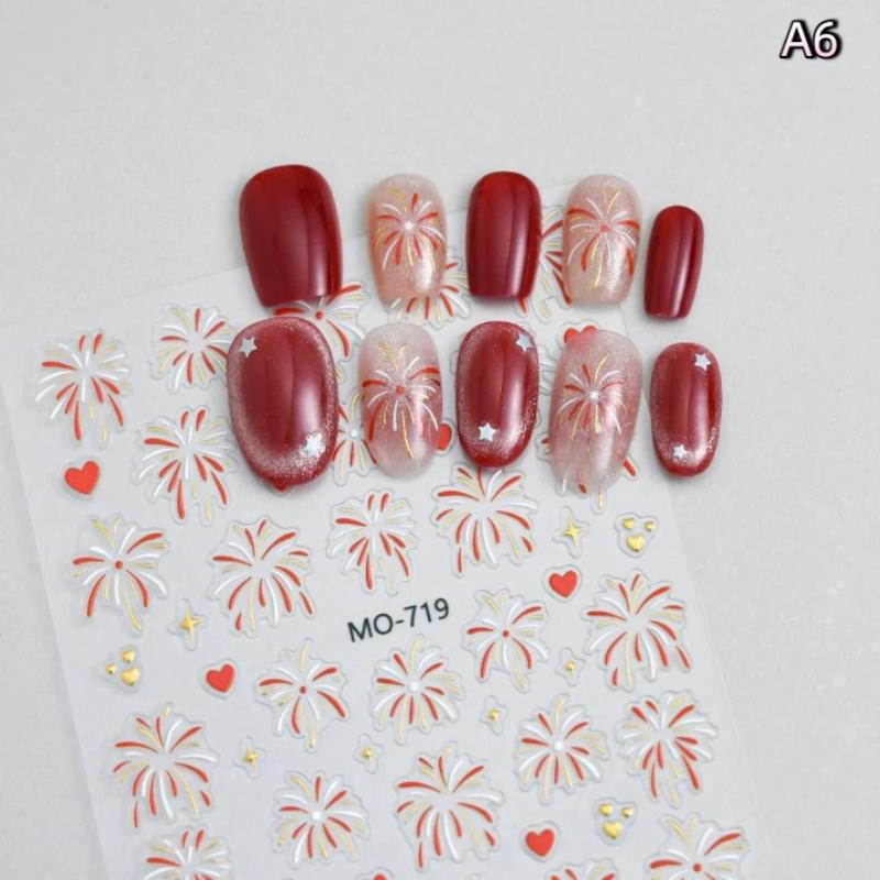 Fireworks Pattern Nail Art Stickers Colorful Laser Nail Charm Manicure Decals Decoration For Year Nail Tips Beauty
Fireworks Pattern Nail Art Stickers Colorful Laser Nail Charm Manicure Decals Decoration For Year Nail Tips Beauty