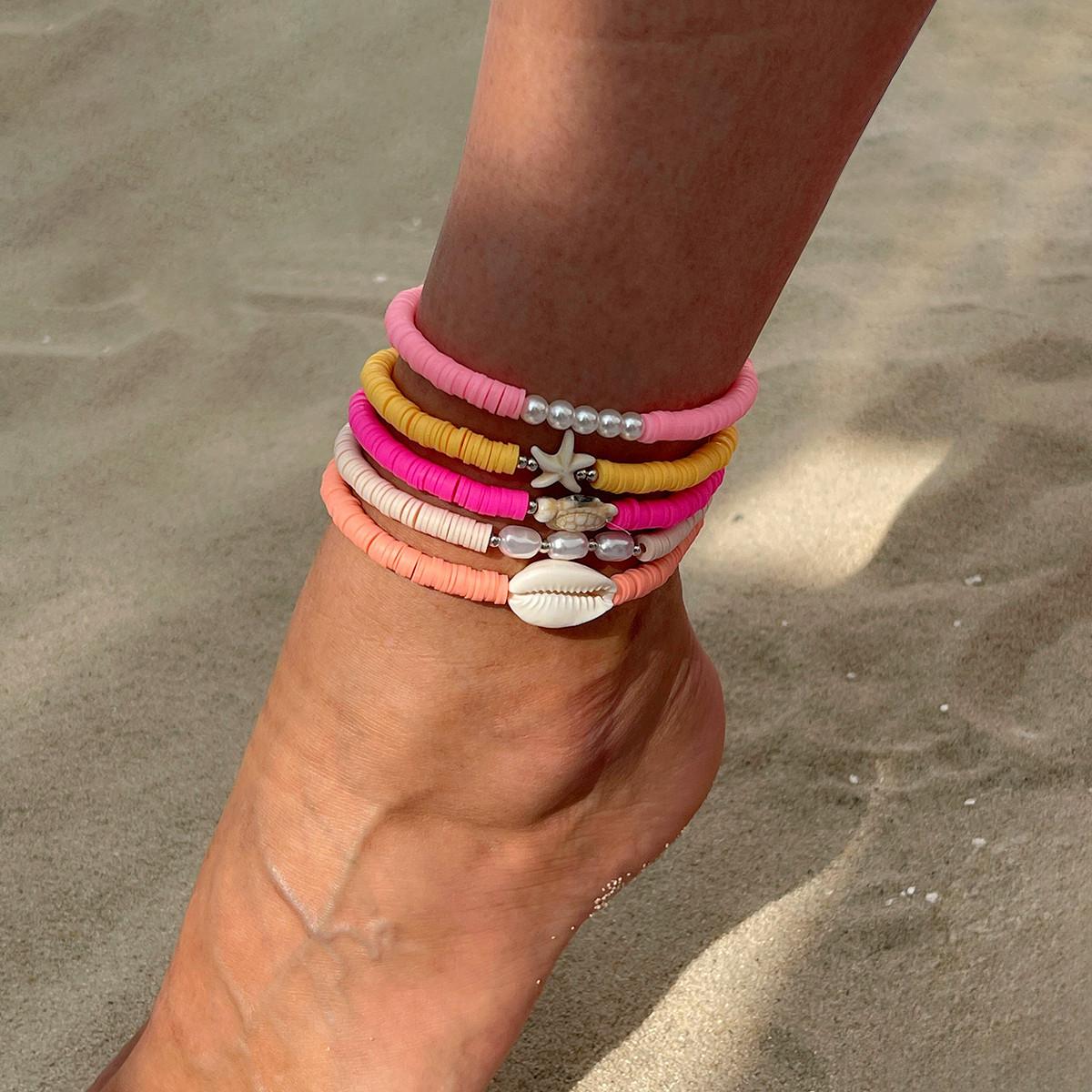 Accessories, pastoral ocean wind starfish shell anklets, bohemian colored soft pottery feet for women
Accessories, pastoral ocean wind starfish shell anklets, bohemian colored soft pottery feet for women