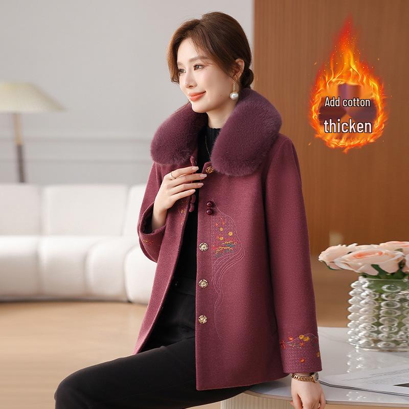 Mom s Fashionable Short Wool Coat - Thickened Cotton for Middle-Aged & Elderly Women, Perfect for Autumn & Winter. 5XL (145-160 jin)
Mom s Fashionable Short Wool Coat - Thickened Cotton for Middle-Aged & Elderly Women, Perfect for Autumn & Winter. 5XL (145-160 jin)