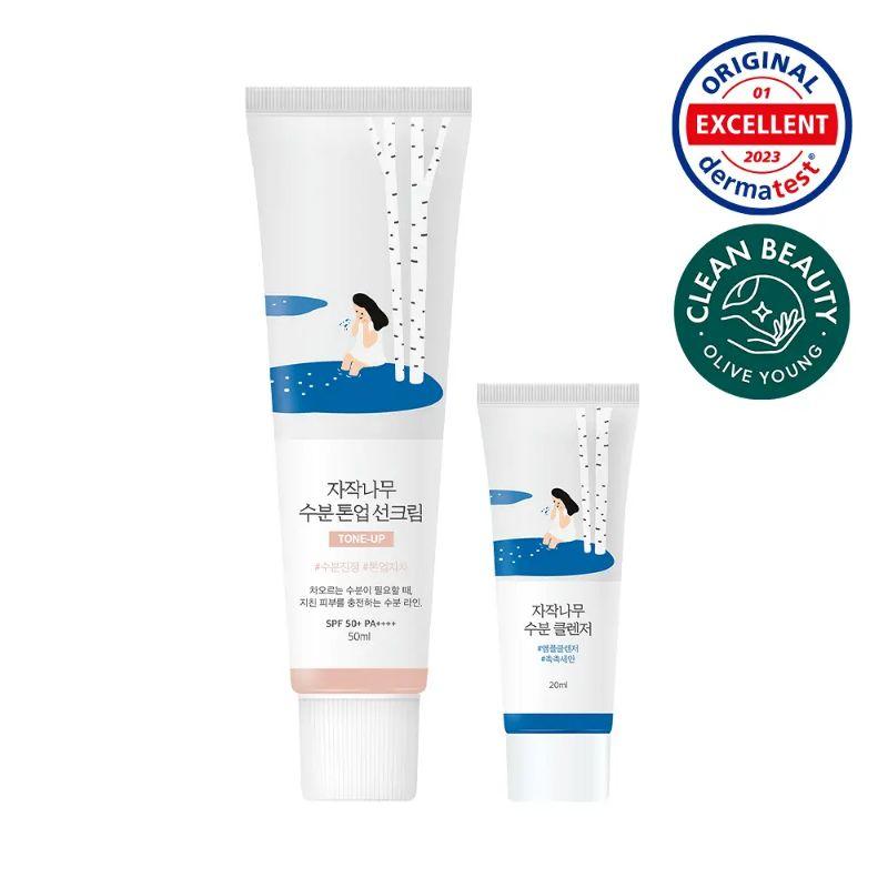 Round Lab Birch Juice Moisturizing Tone-Up Sunscreen SPF50+ PA++++ 50ml Special Set (+Cleanser 20ml) – Brightening UV Protection
Round Lab Birch Juice Moisturizing Tone-Up Sunscreen SPF50+ PA++++ 50ml Special Set (+Cleanser 20ml) – Brightening UV Protection