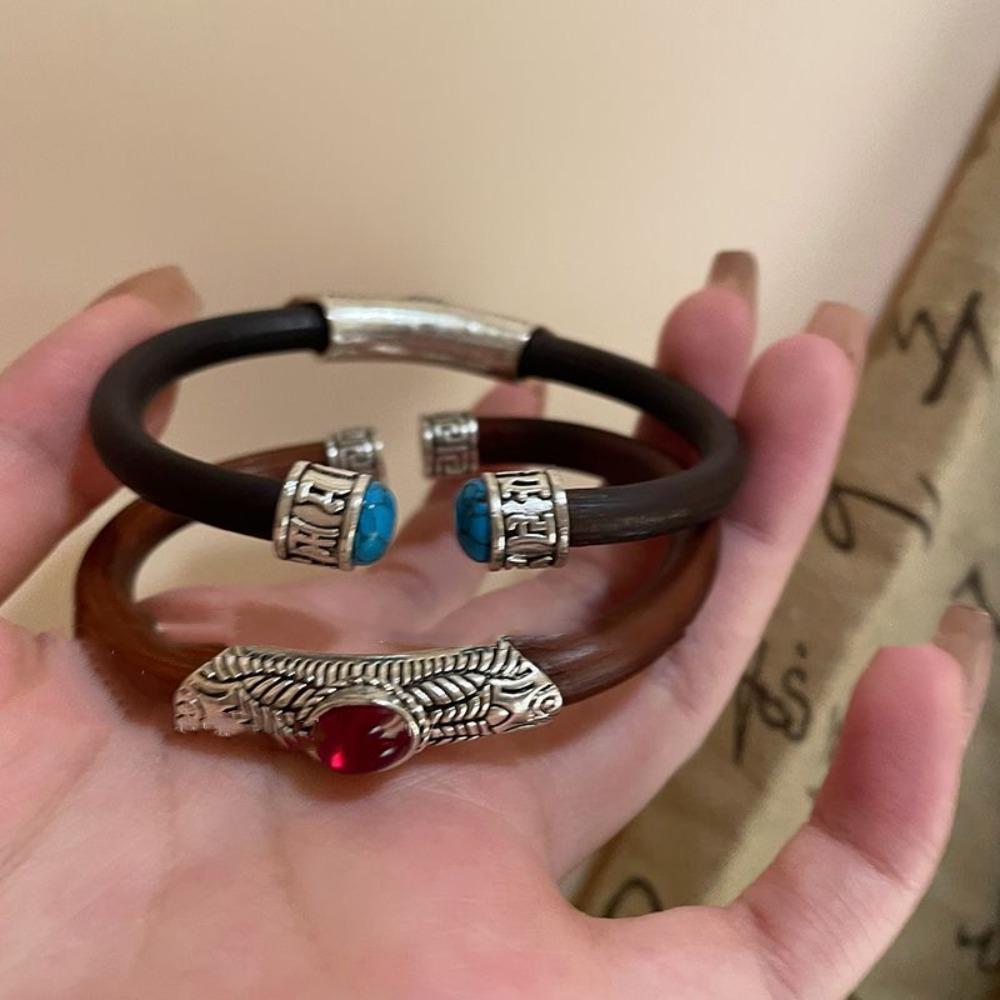 Vintage Plain Circle Bracelet Neo Chinese Style Prayer Bracelet Fashion Good Luck Bracelet Man
Vintage Plain Circle Bracelet Neo Chinese Style Prayer Bracelet Fashion Good Luck Bracelet Man