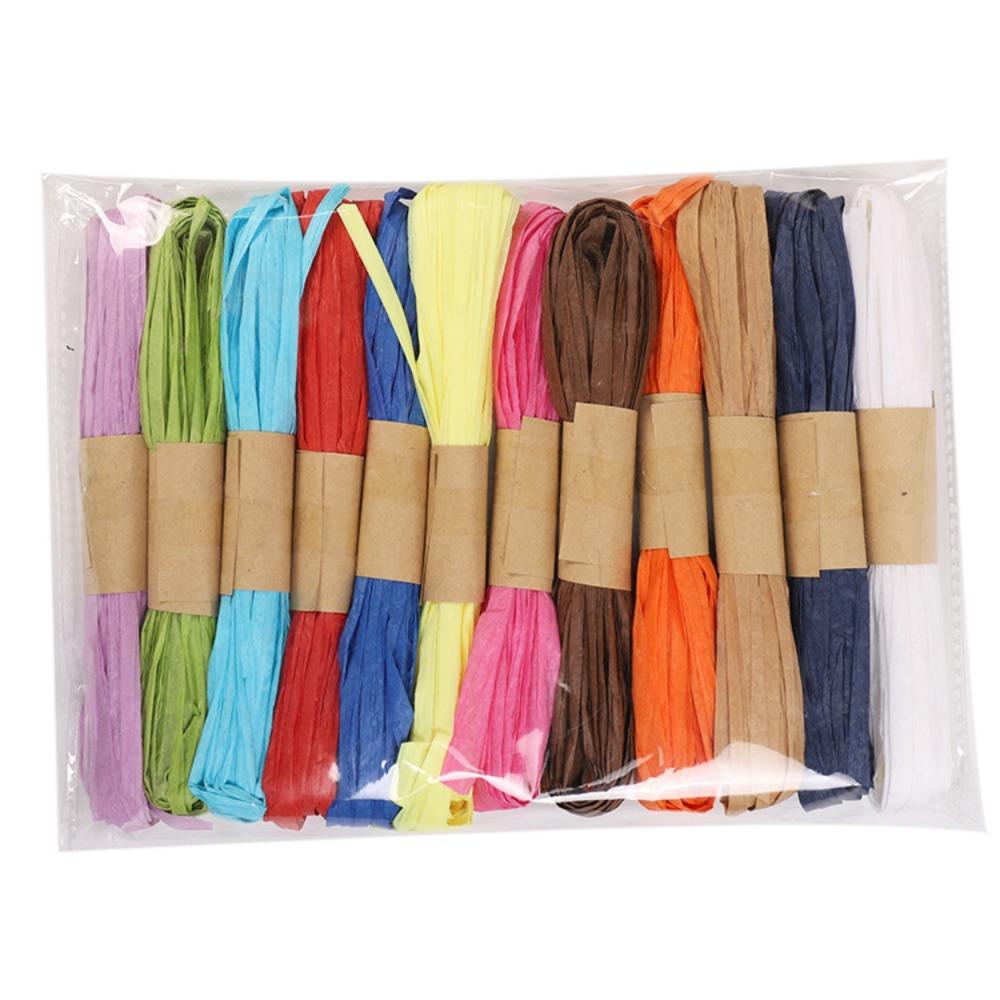12-Color Raffia Paper String Pack, 10m Each for Flower Bouquet Wrapping, Gift Decoration, Wedding, Crafts & Sewing Projects
12-Color Raffia Paper String Pack, 10m Each for Flower Bouquet Wrapping, Gift Decoration, Wedding, Crafts & Sewing Projects