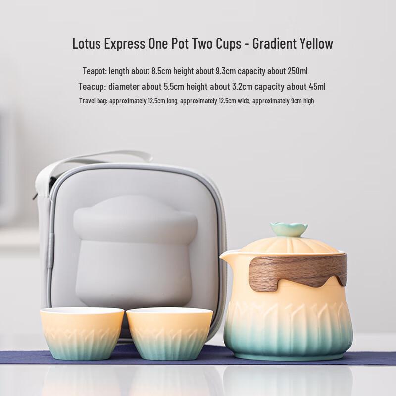 Junshenshi WJ Lotus Portable Travel Tea Set 1 Pot, 2 Cups
Junshenshi WJ Lotus Portable Travel Tea Set 1 Pot, 2 Cups