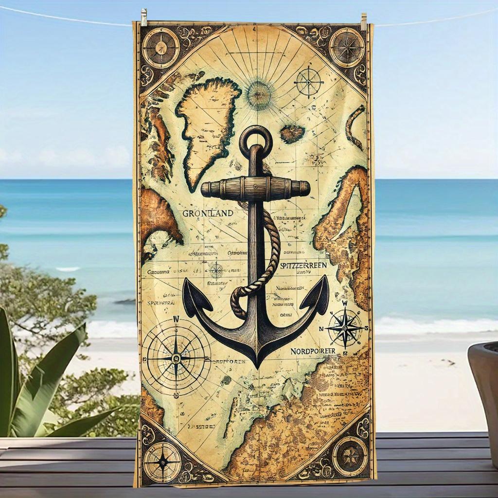 Vintage Anchor Beach Towel-Water Map Design,Perfect for Beach,Pool and Travel,Vintage Map Decoration,Multiple Sizes Available W30*H60(CM)
Vintage Anchor Beach Towel-Water Map Design,Perfect for Beach,Pool and Travel,Vintage Map Decoration,Multiple Sizes Available W30*H60(CM)